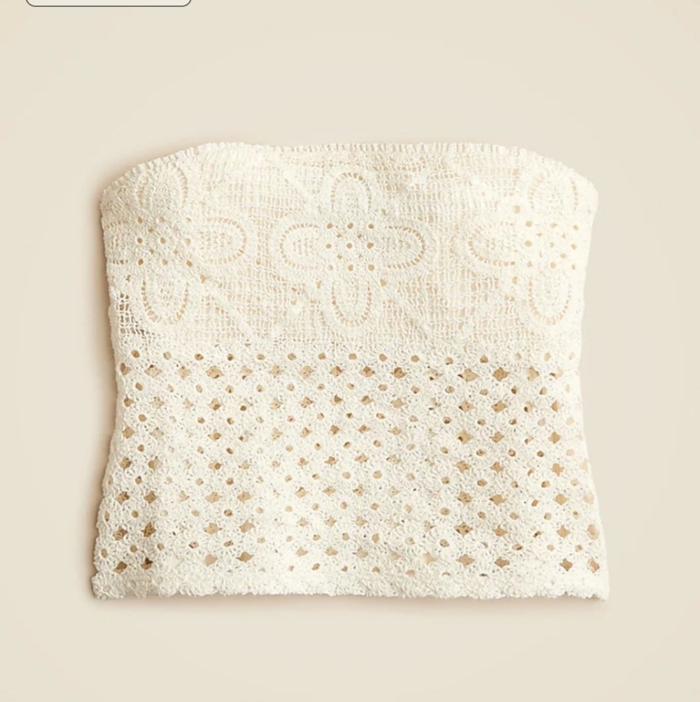 J Crew Crochet bandeau tank top CK294 Size M